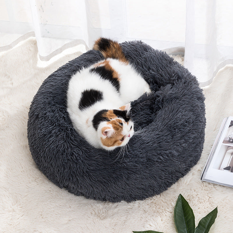 Donut Fluffy Winter Warm Pet Bed