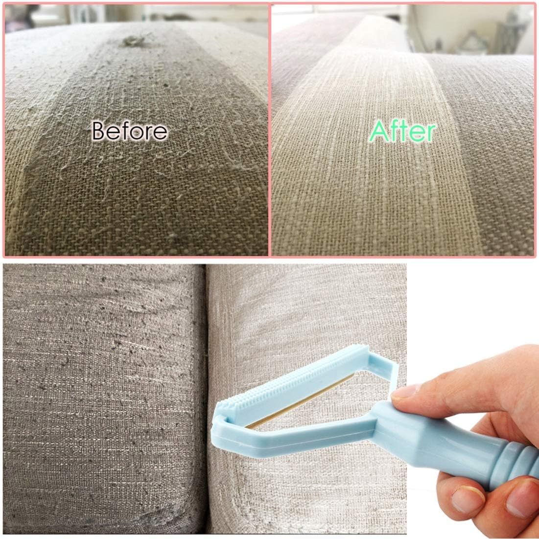 Portable Fabric Shaver Pet Hair Remover  Manual Lint Remover Dog Hair Remover Tool Removing  Dust From Clothing Carpet Furniture Blankets